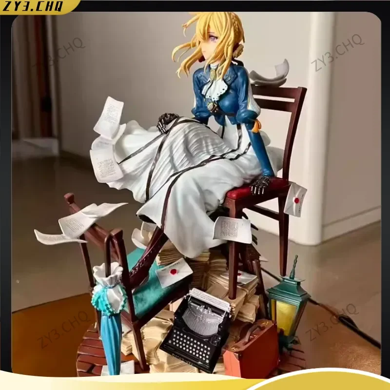 

【Stock】Anime Figure Violet Evergarden Gk Statue Pvc Collectible Model Desktop Decoration For Anime Fans And Collection Enthusias