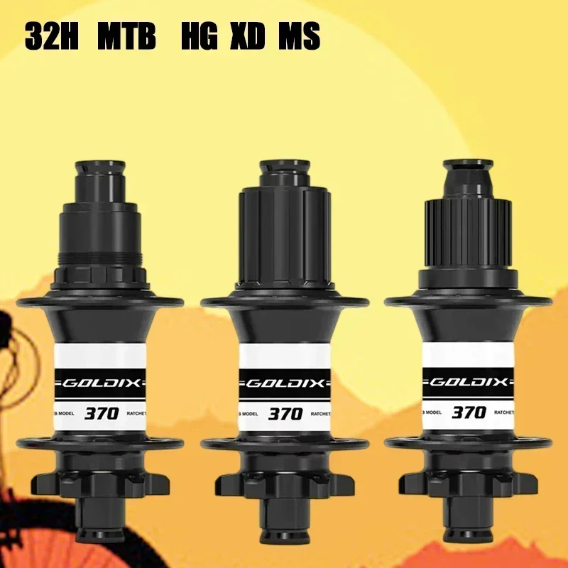 

M370 32H Bicycle Hub 36T Ratchet Sealed Bearing 6-bolt Disc Brake J-Bend spoke 32 Holes BOOST for HG XD MS Bicycle parts