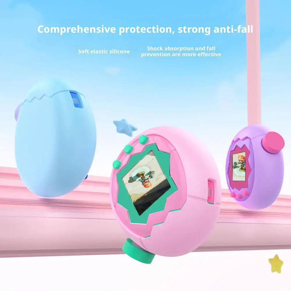 Cute Silicone Shell Fall Resistant Soft Liquid Protective Cover Non-Slip For Tamagotchi Paradise Games Console Accessories