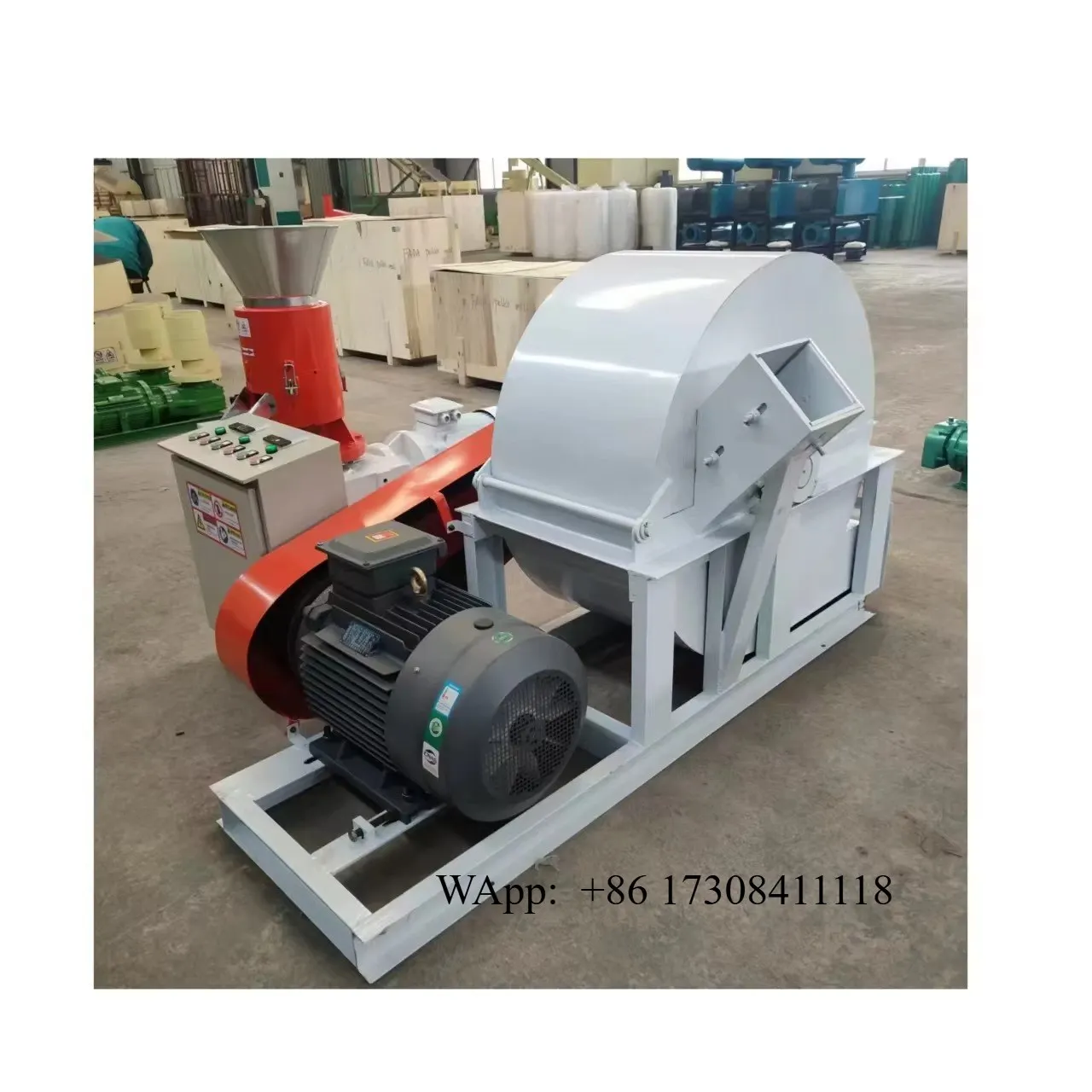 Wood Crusher Shredding Equipment for Sale  Powerful Coconut Shell Grinder  Wood Branch and Pallet Crusher