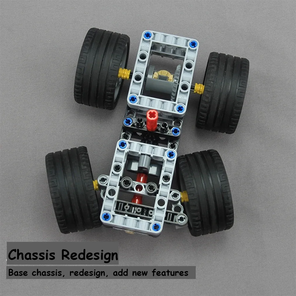 88744 Basic Vehicle Chassis Blocks For MOC Sports Car Modification Can Be Added Power Function Assembled Building Blocks DIY Toy