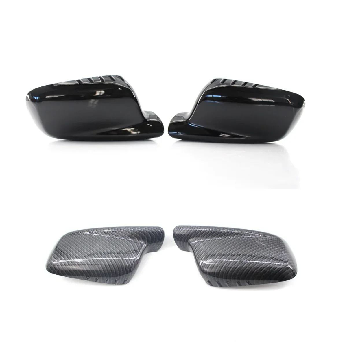 Rear View Side Wing Mirror Cap Cover For BMW E66/E65/E46 2Doors Replacement Glossy Black/Carbon Look Mirror Cover Left & Right