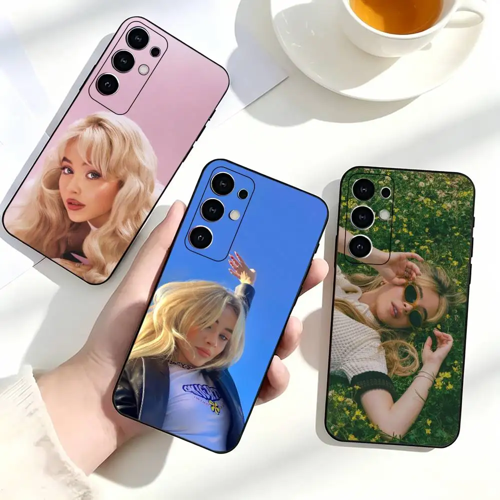Popular Sabrina Carpenter Singer Cool Phone Case For Samsung S25,S24,S21,S22,S23,S30,Ultra,S20,Plus,Fe,Lite,Note,10,Black Cover