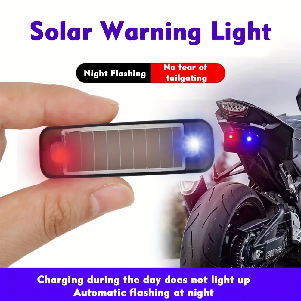 Solar Anti-Collision Lights Night Riding Warning Lights Suit For Motorcycles And Electric Bikes Flashing Strobe Warning  Lights