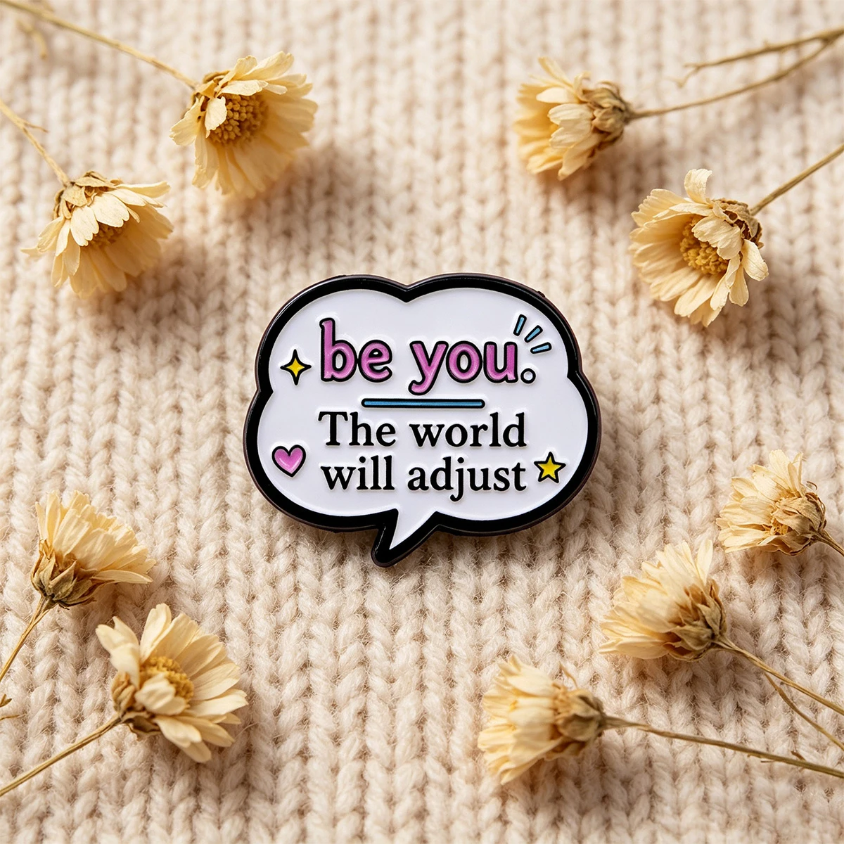 9-teiliges Set „Be You The World Will Adjust“ Emaille-Pins, Cartoon-Broschen für Mantelkragen, Reversnadeln, Metallabzeichen, Schmuckgeschenk – Detail 4
