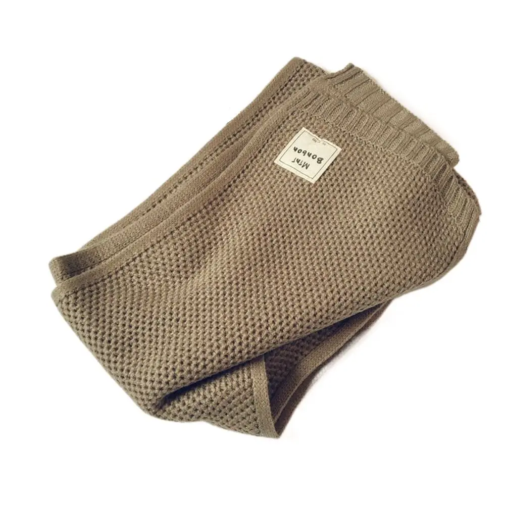 

Warm Autumn Solid Color Ins Style Cotton Knitted Shawl Children's Scarf Muffler Korean Style Wrap