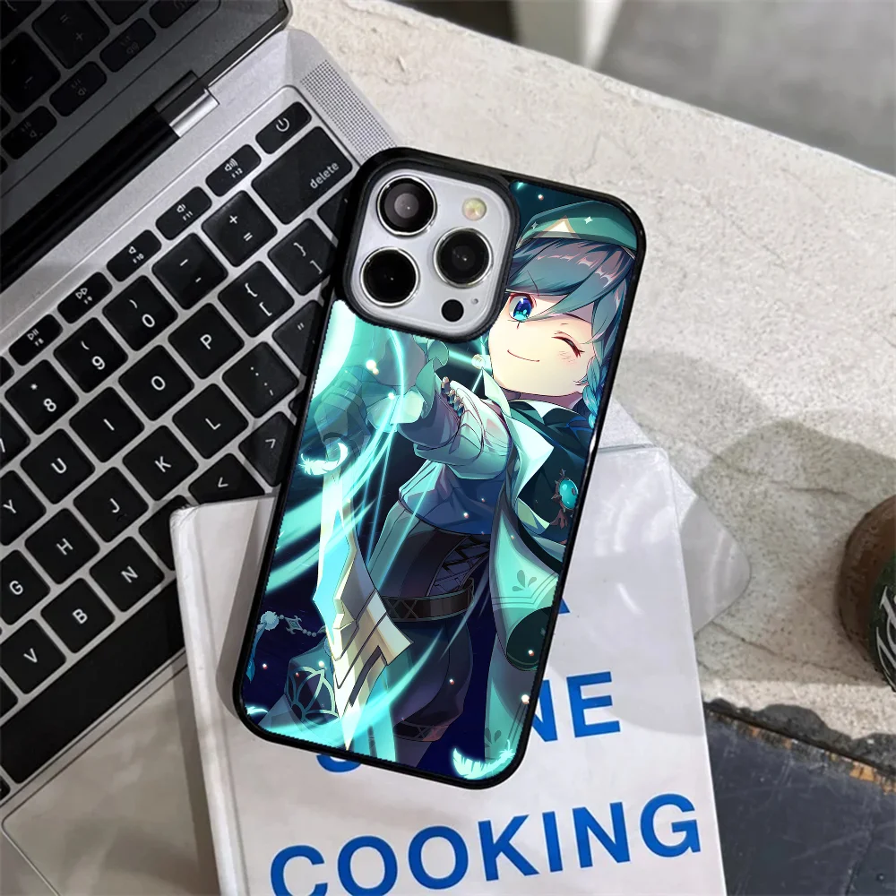 Game Anime Genshin Impact Venti Phone Case Strong Magnetic For IPhone 15 14 13 Pro Max 11 12 Mini Alex Mirror For Magsafe