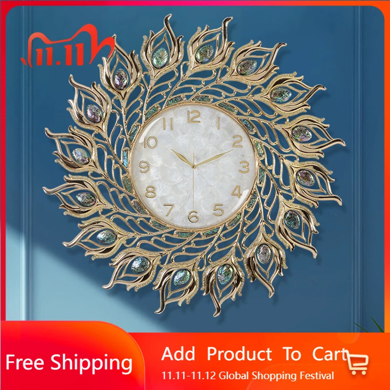 

Luxury Fashion Wall Watch Digital Living Room Modern Metal Art Wall Clocks Minimalist Design Horloge Murale Wall Decor