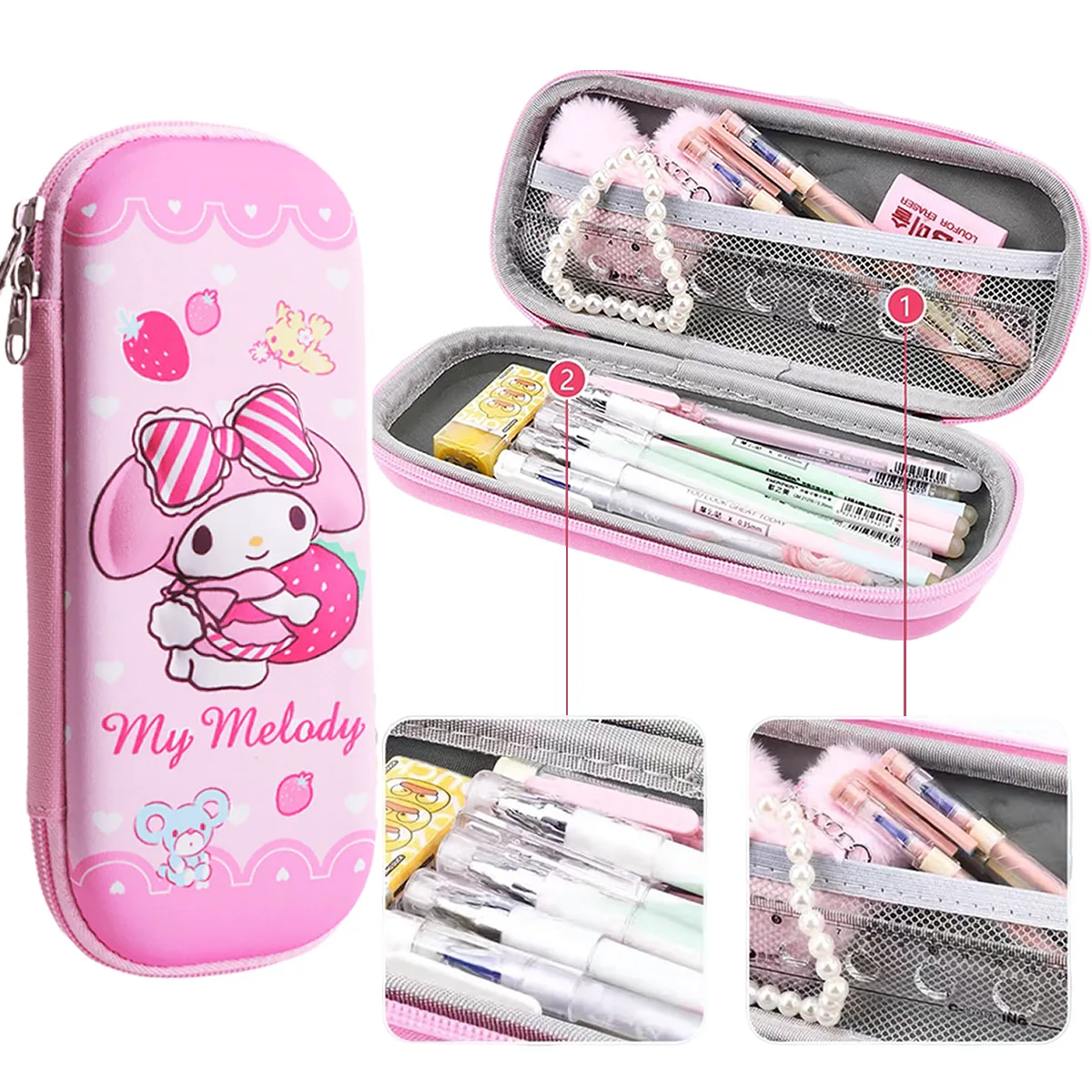 Cartoon My Melody astuccio 3D Cinnamoroll simpatico portapenne di grande capacità Kawaii Girl Boy Kid School Stationery Box Gift