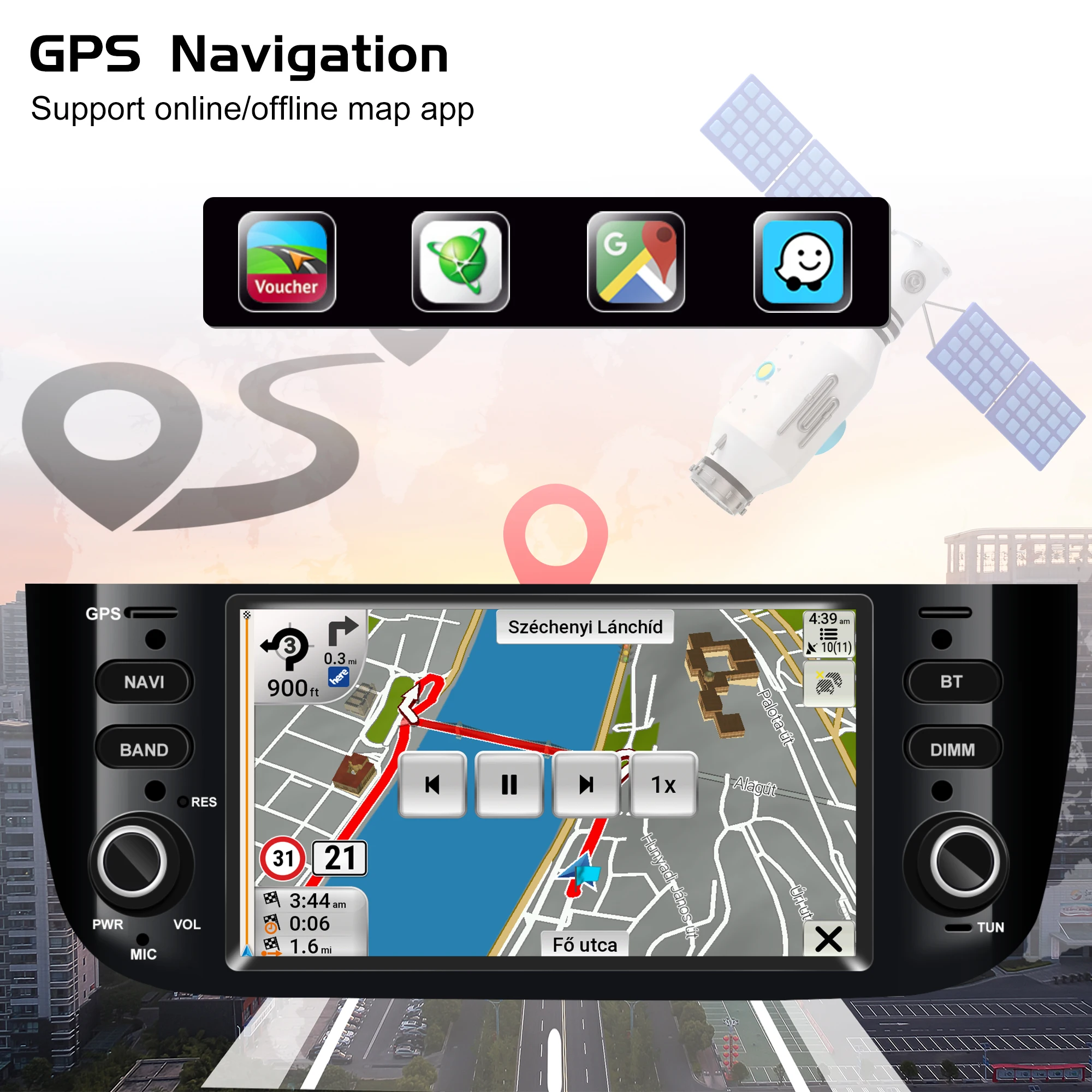 

Android Car radio for Fiat Linea Punto (2012-2015) stereo screen Bluetooth/Carplay/GPS /Wifi/FM RDS Radio/Rear Camera/2+32G