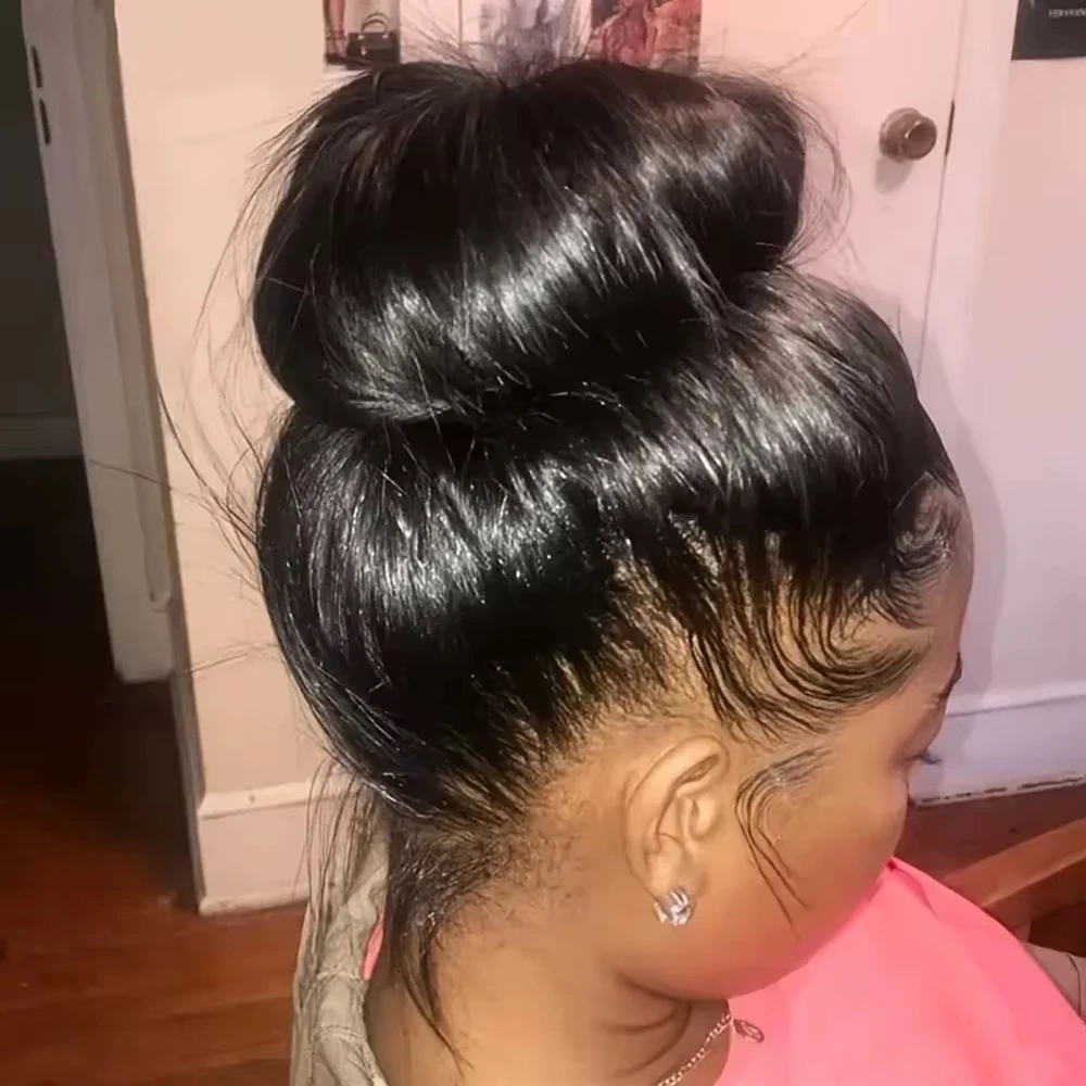 40 بوصة 360 شعر مستعار دانتيل كامل العظام شعر طبيعي مفرود الباروكات 13x6 الدانتيل الشفاف الباروكة الأمامية شعر الإنسان البرازيلي قبل قطعها شعر مستعار