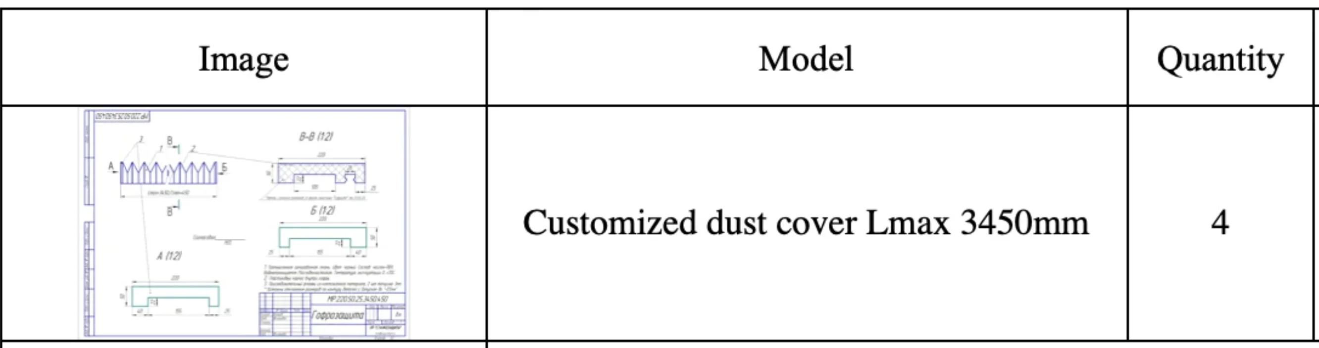 Imagem -03 - Personalizado Torne a Tampa Protetora Lmax 3450 mm Lmin 450 mm 1000 mm Armadura Peças
