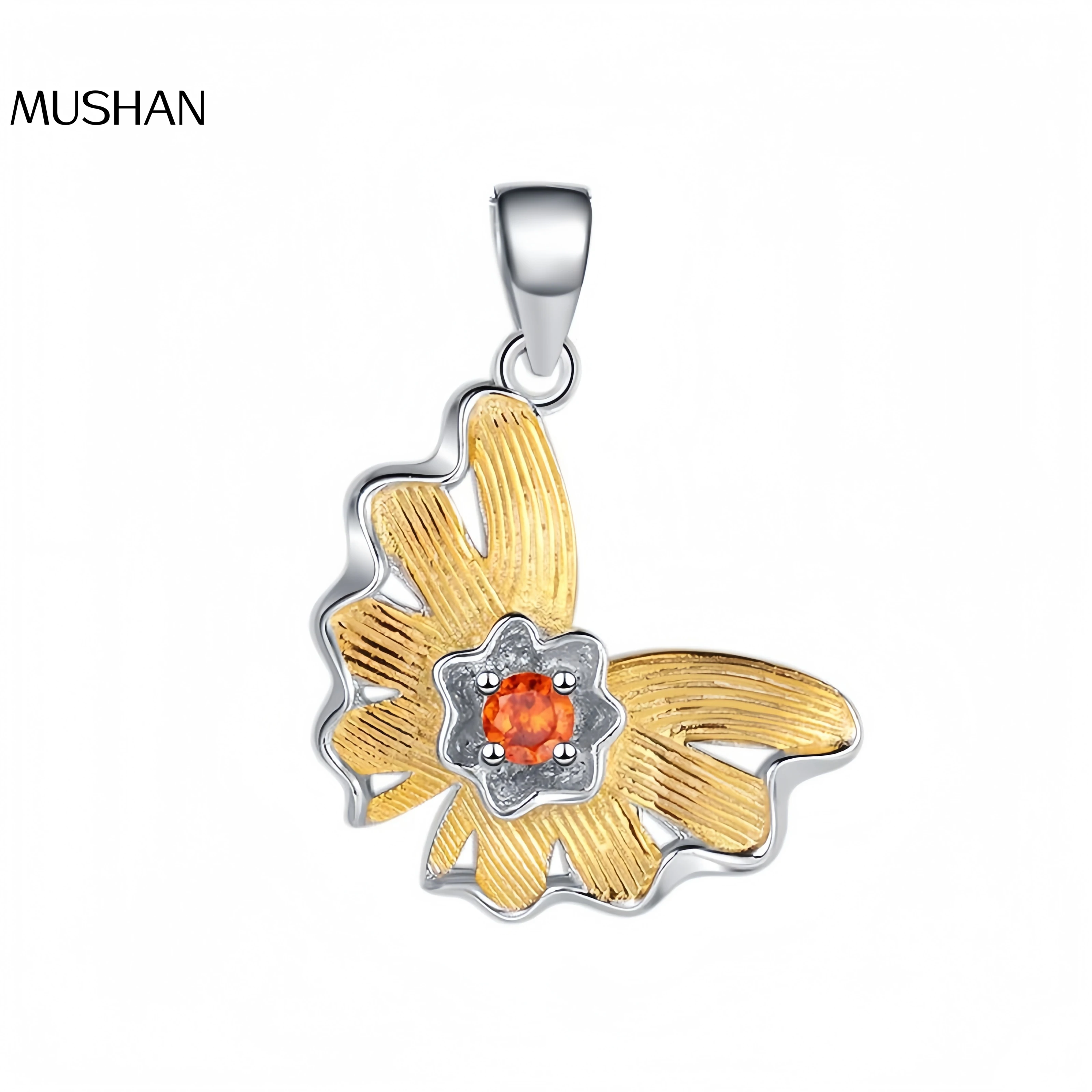 

Роскошный бренд Mushan, серебряная подвеска-бабочка в итальянском стиле Bratti, нишевый дизайн ручной работы в стиле ретро для женщин