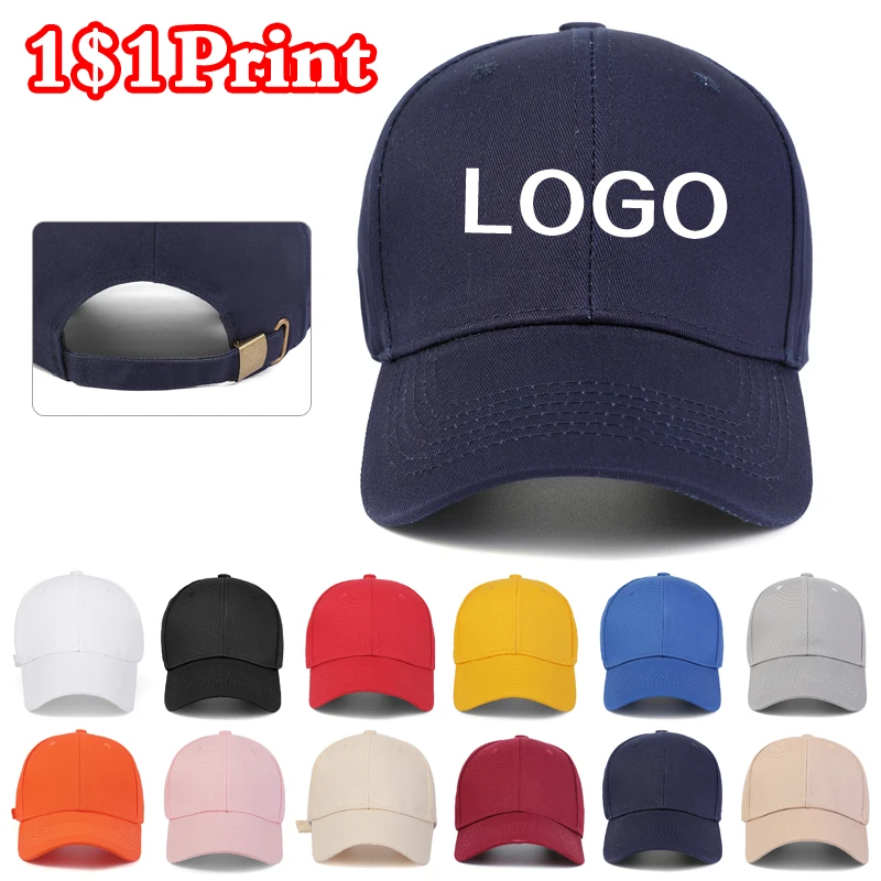 

Customized logo for high-end pure cotton baseball cap fashionable duckbill cap sun hat with personalized design and embroidery