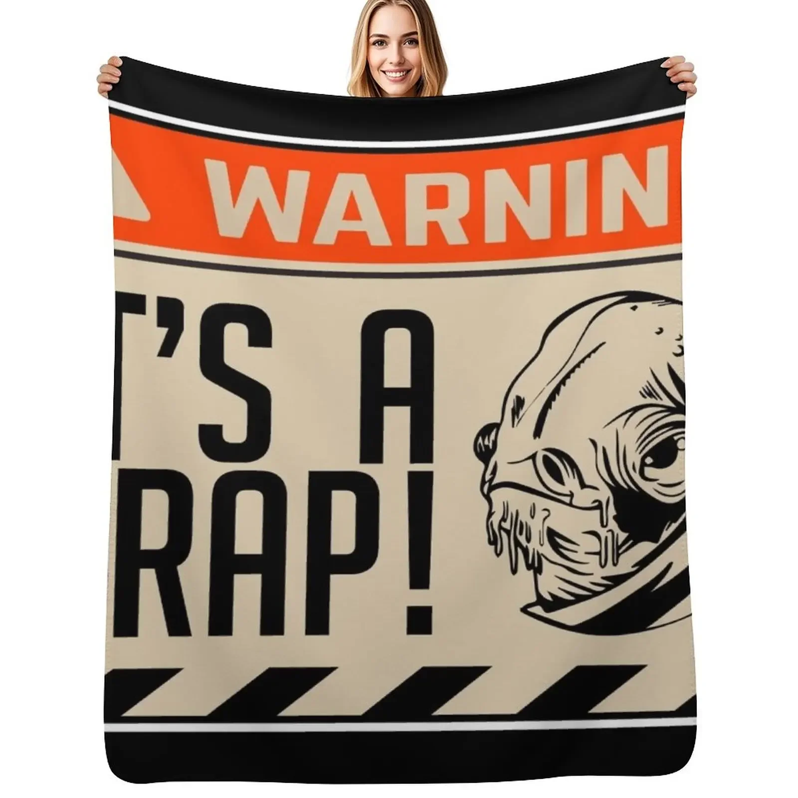 

It's a Trap #itsatrap Admiral Ackbar iconic phrase Throw Blanket Decoratives Large warm winter Blanket