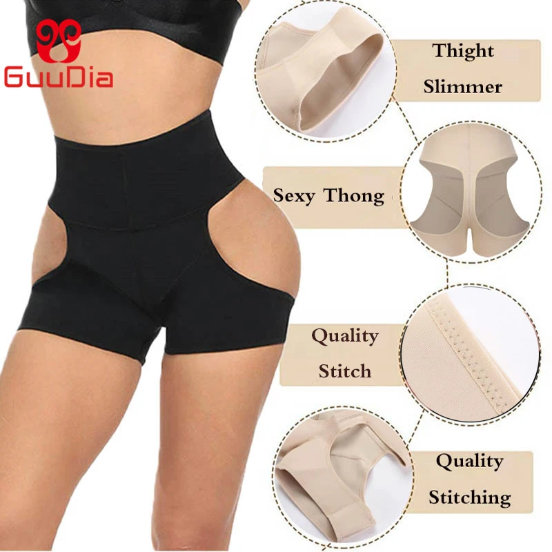 GUUDIA intimo da donna Butt Lifter cintura larga Boyshort Tummy Control mutandine Body Shaper Enhancer intimo ragazzo Shorts