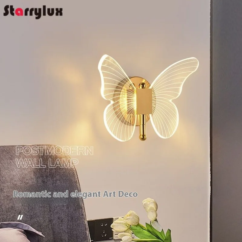 

Butterfly Wall Lamp Living Room Background LED Modern Minimalist Light
