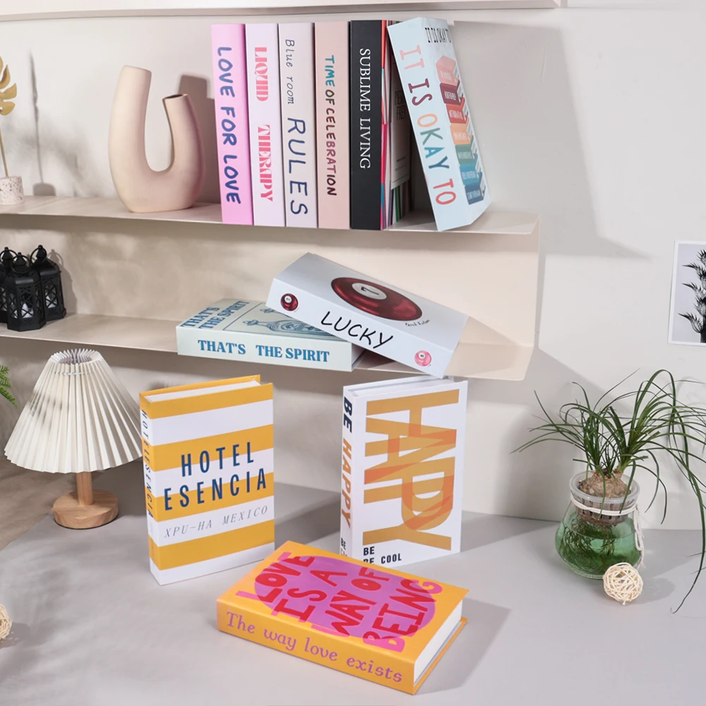 Fake Books Decoration Modern Fake Book Storage Box for Living Room Luxury Decoration Fake Books Bookshelf Coffee Table Ornaments