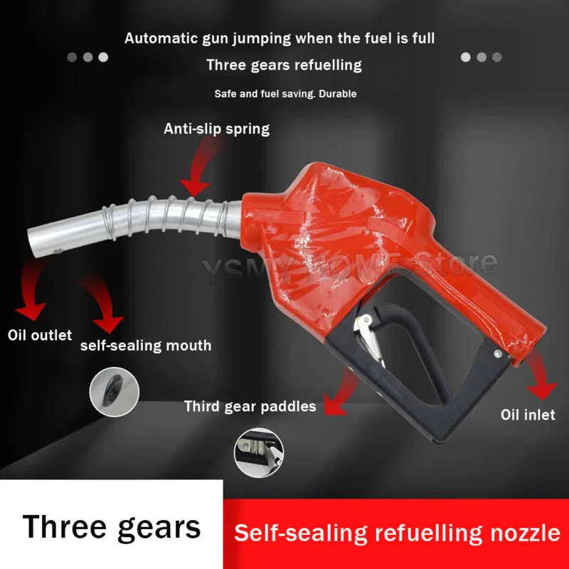 Digital Fuels Nozzle Guns High-flow automatic gun jumping Diesel petrol self-sealing electronic metering refuelling equipment