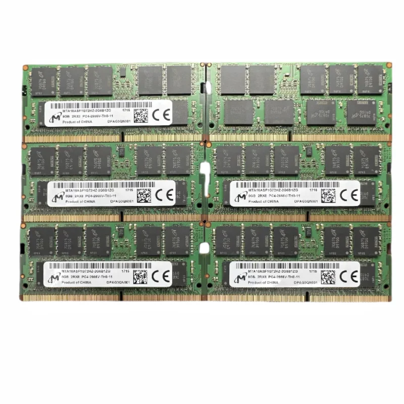 Micron servidor ecc rams ddr4 8gb 2666mhz servidor memória portátil ddr4 8gb 2rx8 PC4-2666V-tho ecc sodimm servidor memória portátil