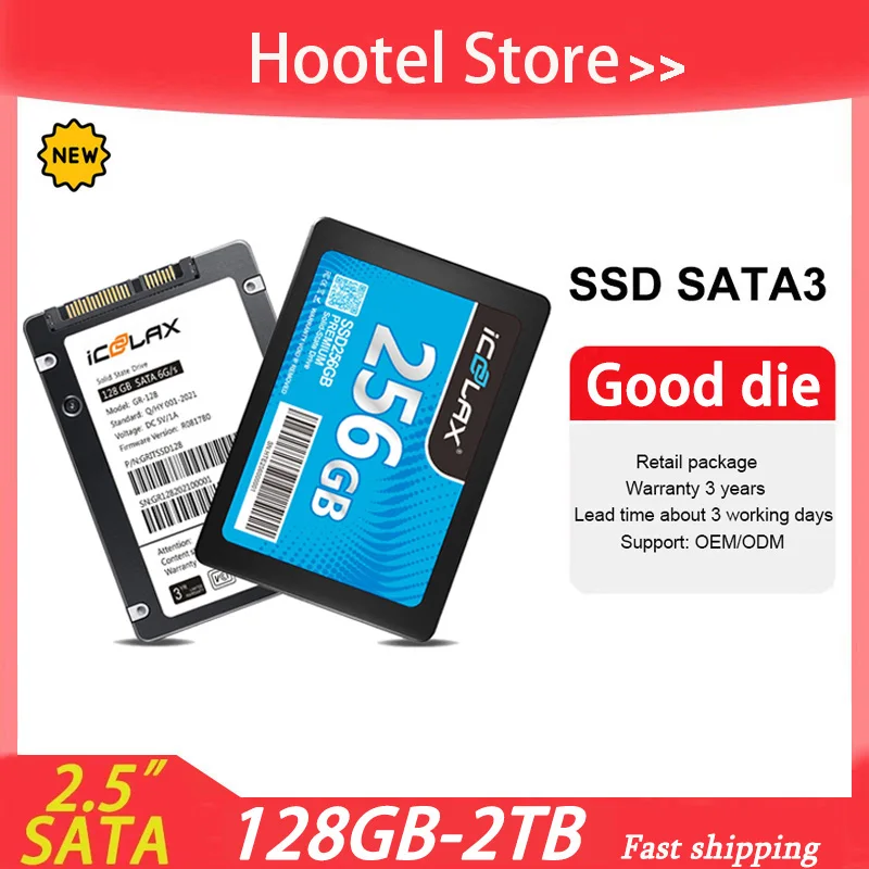 

ICOOLAX Wholesale SSD Sata3 solid state drive 2.5 128GB 256GB 512GB 1TB 2TB hard disk for Laptop