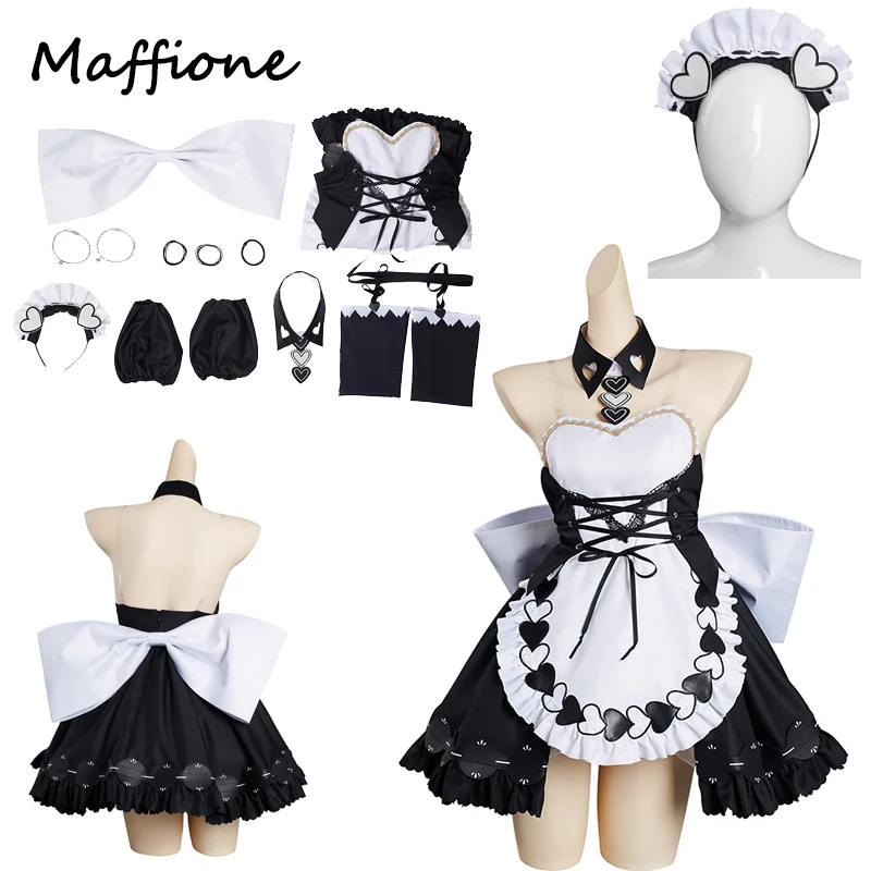 Azur Lane IJN Noshiro Cosplay Anime Costume Maid Dress Outfits Girls Sexy Sweet Skirts Headwear Female Halloween Carnival Suit