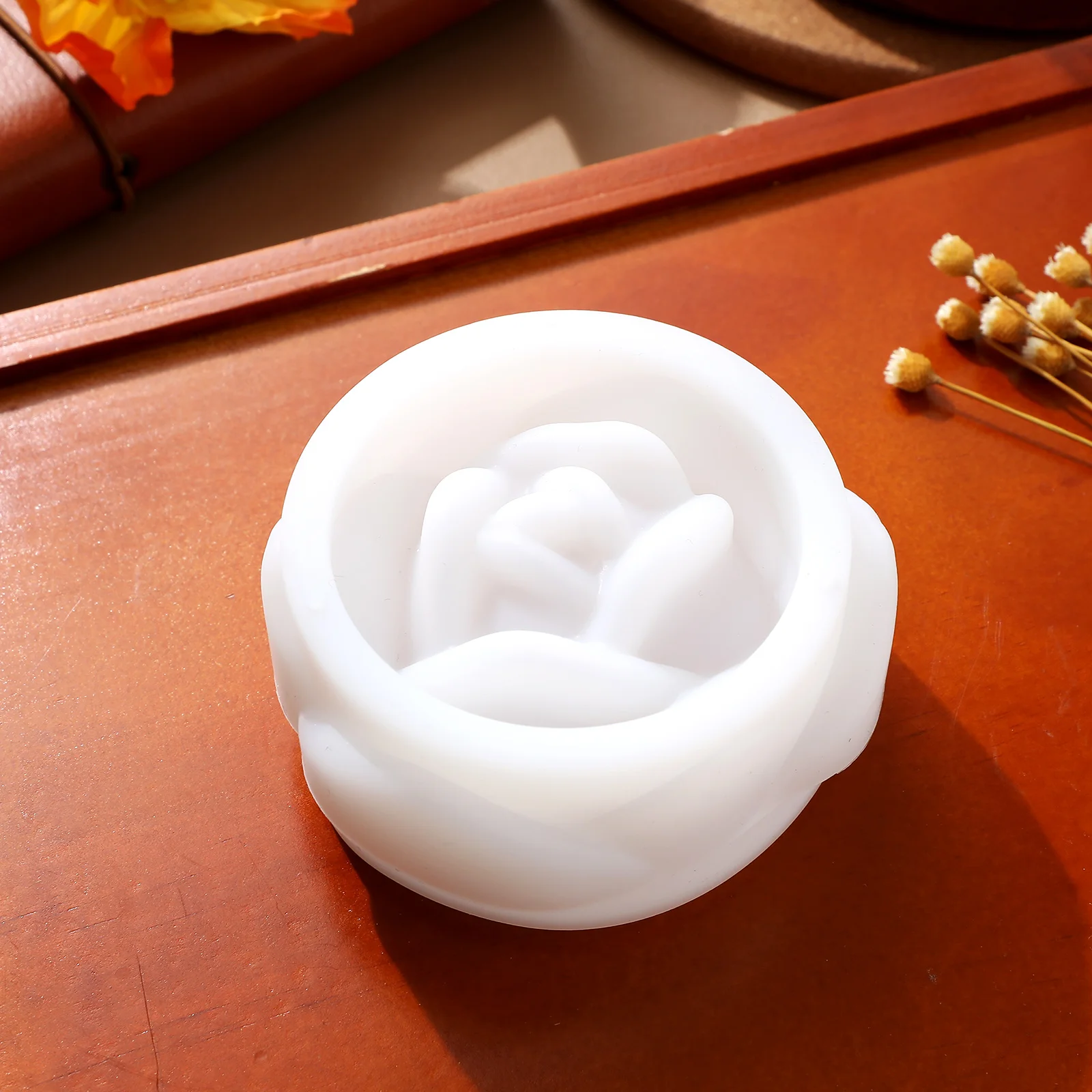 

1 Set Multifunctional Rose Jar Mold Crystal Silicone for Jewelry Container and Decorative Crafts