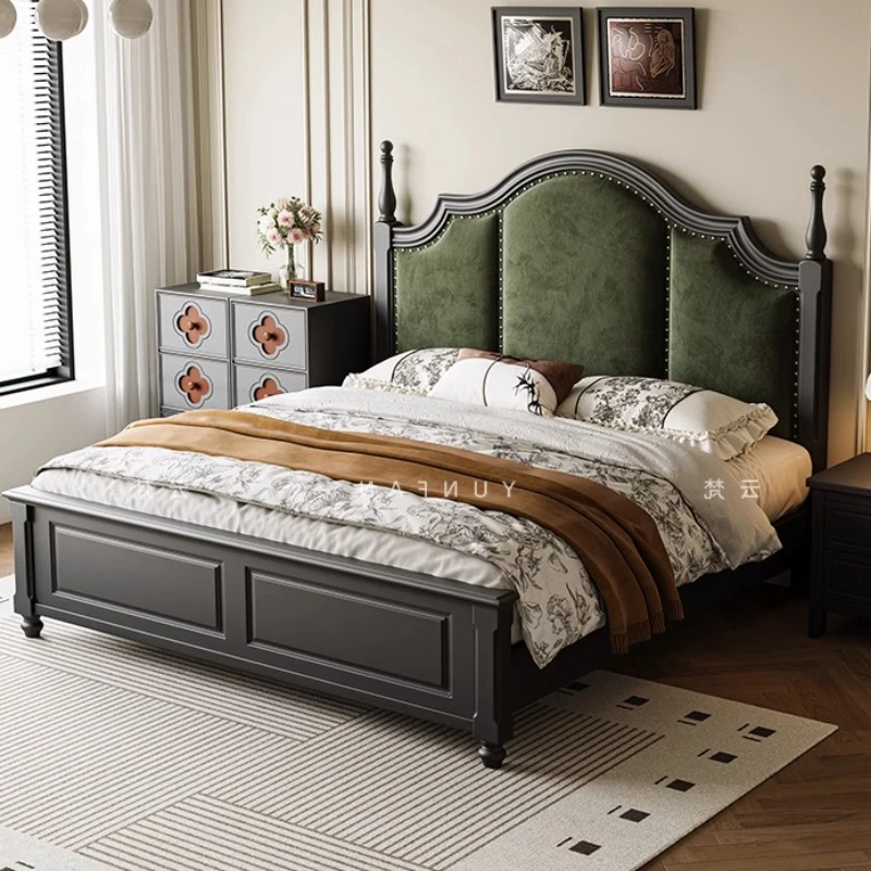 European Double Bed Frame Design Princess Sleeping Modern Girls Storage Bed Sleeping Headboards Castle Muebles Lounge Furniture