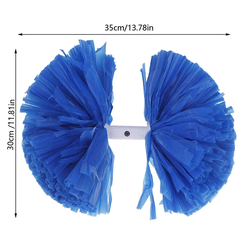 Colorful Matte Cheerleading Pom Poms With Handle Big Cheer Balls Hand Dance Pompoms Accessories For Women Girl Kids