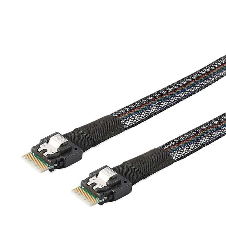 SFF-8654 Slim SAS Target to PCI-E Slimline SAS 4.0 SFF-8654 4i 38pin Host Mini SAS Cable