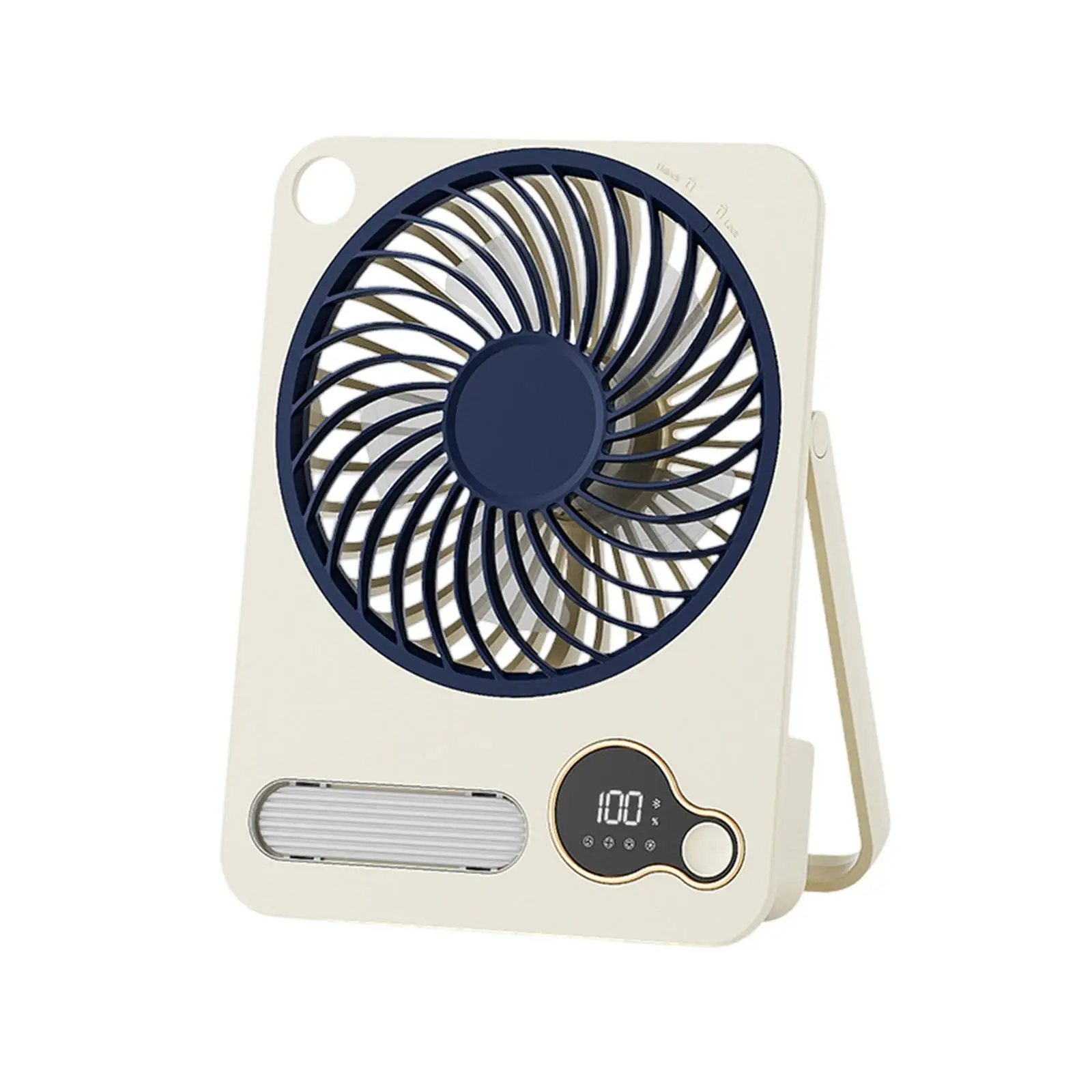 

Перезаряжаемый мини-настольный вентилятор с цифровым дисплеем, 3-скоростной и светодиодной подсветкой для офиса, кемпинга, пешего туризма, альпинизма