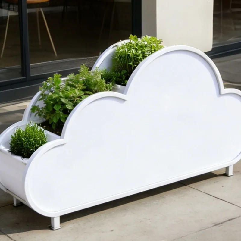 box cloud modeling balcony courtyard park street outside pendulum pedestrian street planting decorative flower pot 2