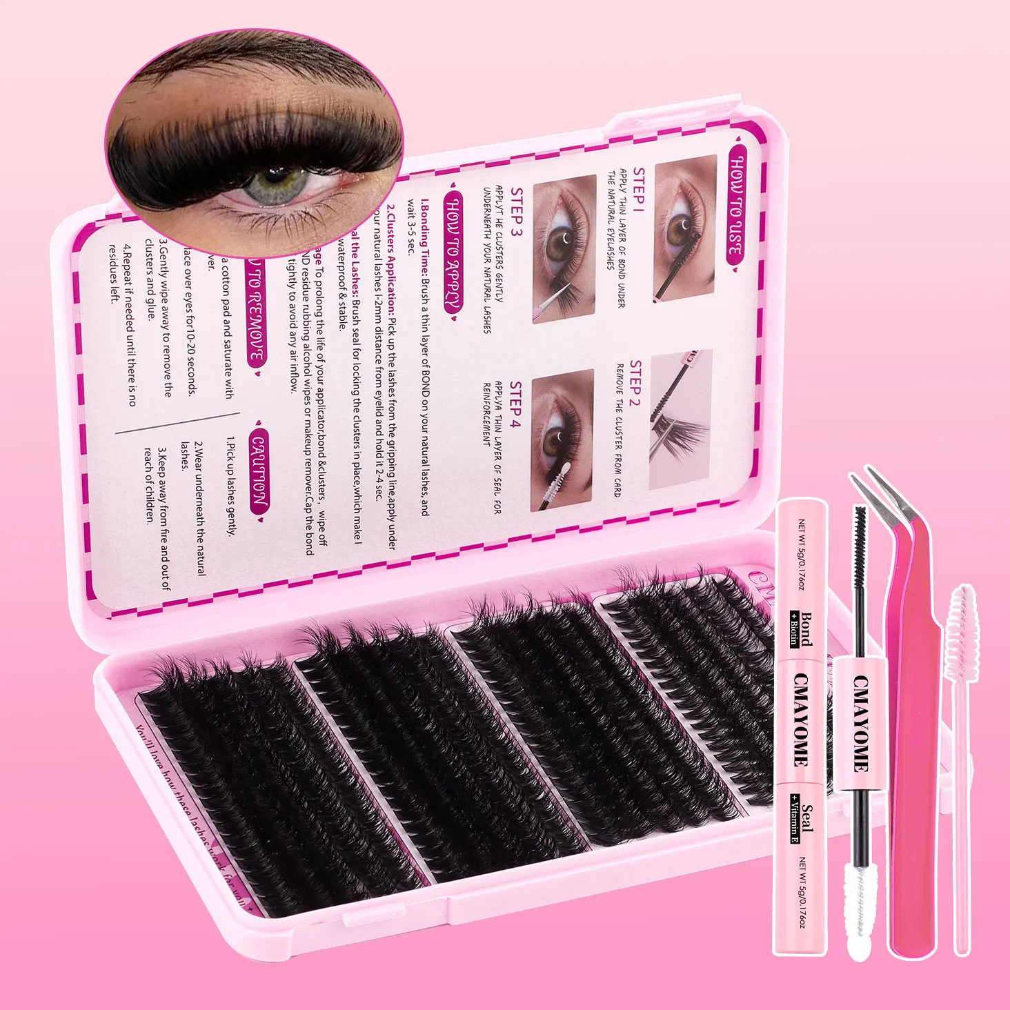 Heißer Verkauf Große Kapazität Einreihige Riemen Anleitung Buch Natürliche Dicke 120D-180D Gefälschte Wimpern Buch Kit