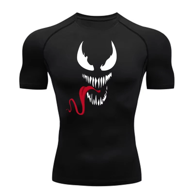 

Anime Graphic Compression Shirts for Men Athletic Quick Dry Tshirts Tops Gym Workout Undershirts Short Sleeve Rash Guard 910