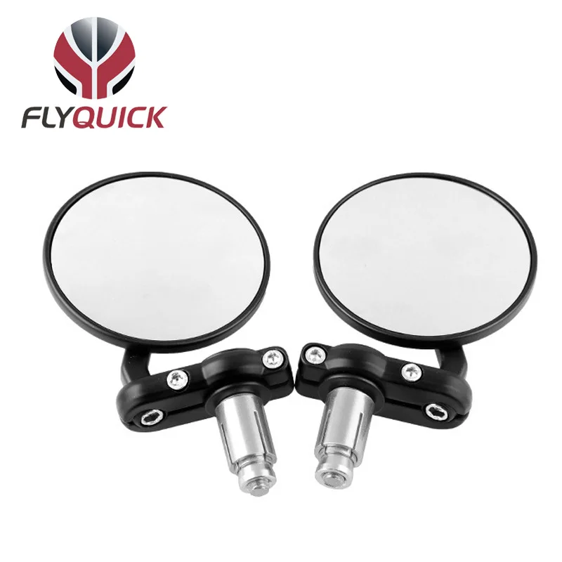 

Aluminum Alloy Round Foldable Universal Motorcycle Handlebar Rearview Mirror Modified Decorative Mirror