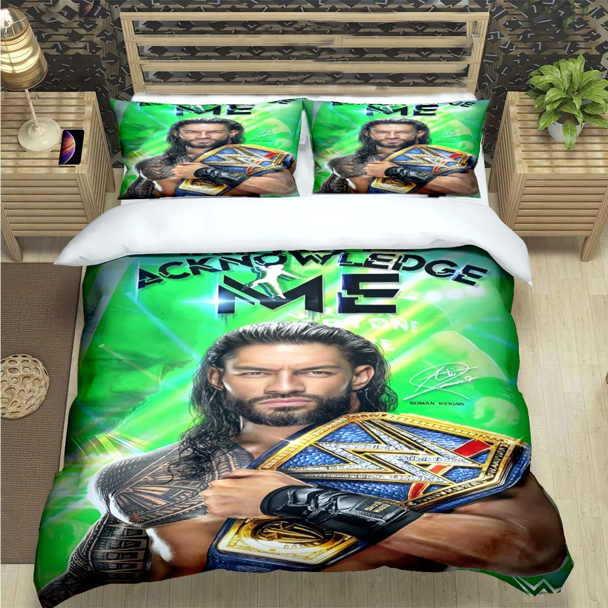 

Fashion Wrestling Sport W-Wwe Print Bedding Sets Bed Supplies Set Duvet Cover Bed Comforter Set Bedding Set Luxury Gift