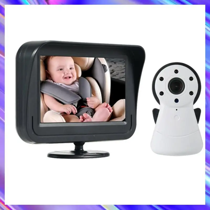 

A24U Night Vision 4.3 Inch Car Baby Monitor With Audio Talk And Temperature Sensing For Secure Monitoring