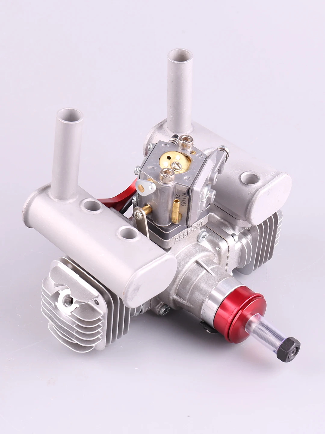 NEW VVRC RCGF 21CCT V2 21cc Dual Cylinder Petrol/Gasoline Engine with Exhaust Pipe for For RC Airplane Fixed Wing Model