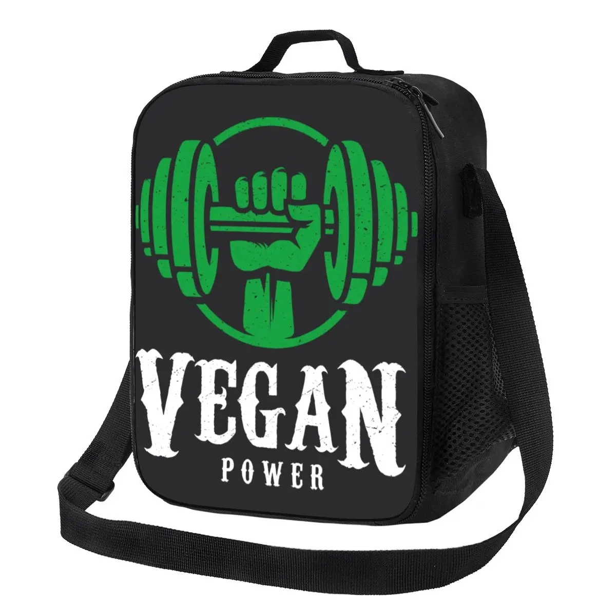 

Custom Vegan Power Thermal Insulated Lunch Bag Women Powered By Plants Portable Lunch for Kids School Storage Bento Food Box