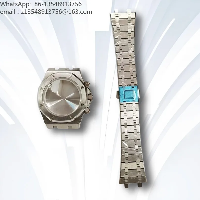 41mm Screw Down Case Watch Case and Strap Kit Fit VK63 Quartz Movement Multiple Options Watch Modification Accessories