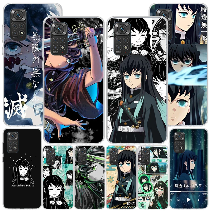 Demon Slayer Tokitou Muichirou Phone Case For Xiaomi Redmi Note 12 12S 11 11S 11T 10 11E Pro Plus 10S 9 9S 9T 8 8T 7 5 Coque She