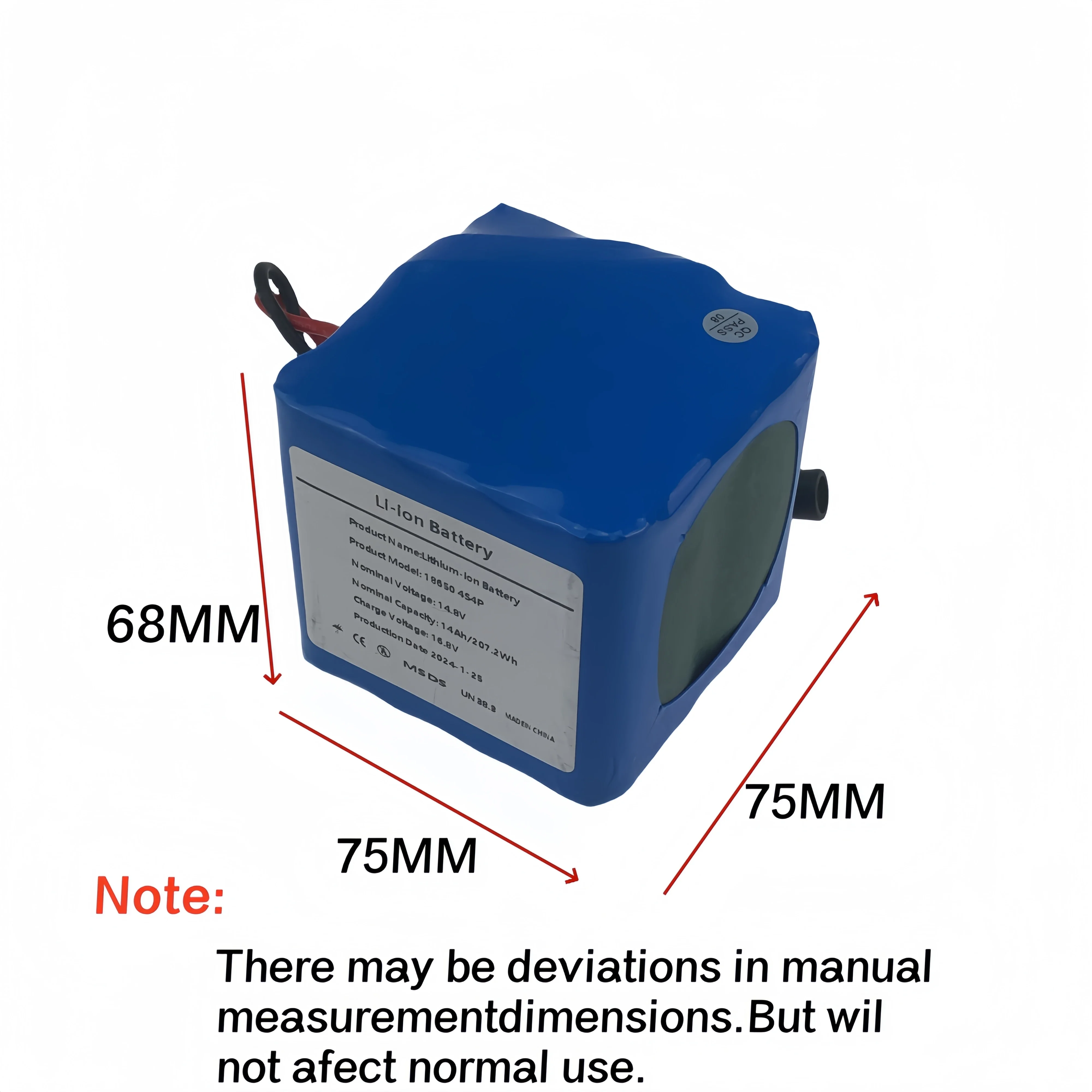 14.8V 14Ah 18650 4S4P Lithium Battery Pack 118W For LED Night Fishing Lamp Heater Miner Lamp Amplifier Cell+16.8V 2A Charger