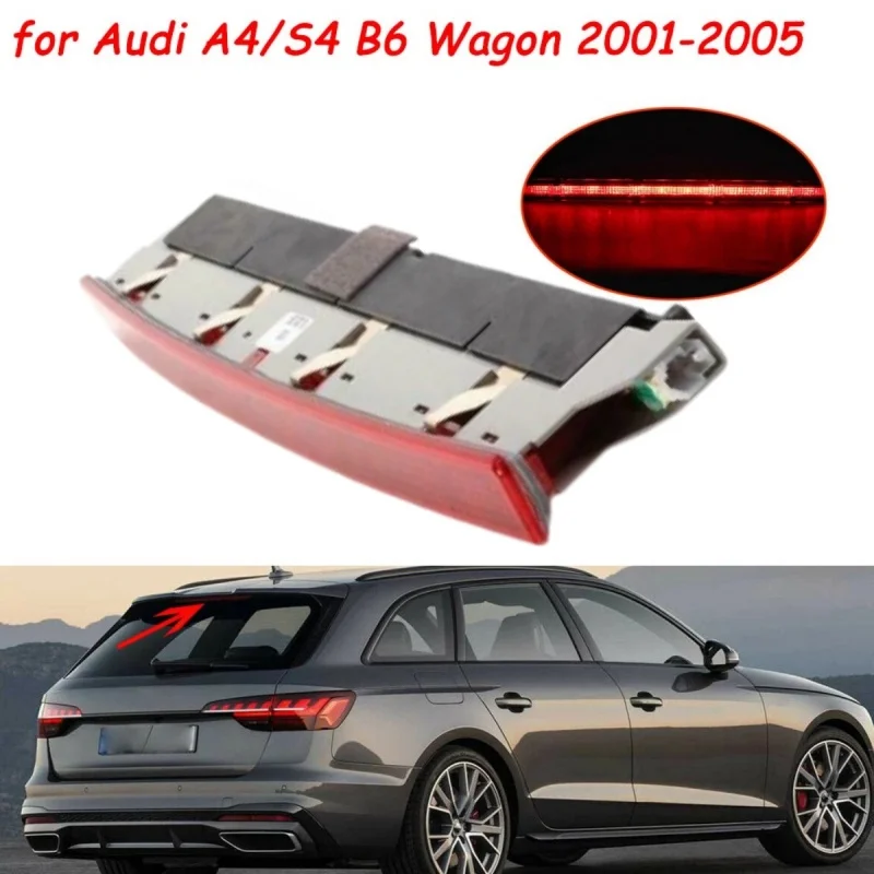 

LED Brake Light 3RD High-Position Auto Stop Lamp Red Lens Tail Light 8E9945097 For Audi A4 B6 Avant 2001-05