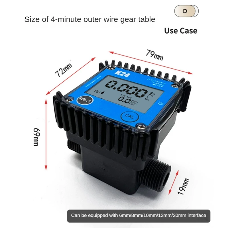 Minor Flow Digital Display Meter Gear Flow Meter Gasoline Oil Hydraulic Oil Soy Oil Water