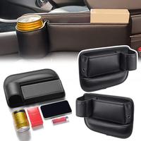 Car Seat Water Cup Holder Leather Universal Crevice Seat Box Front Organizer Car Side Storage The Auto In Driver Filler F6I8