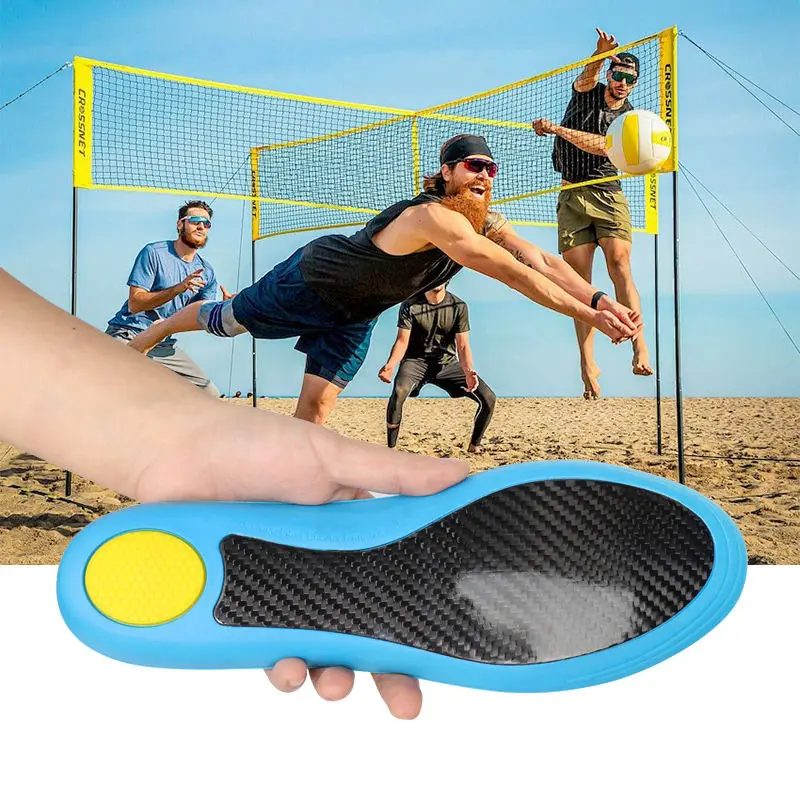 

Carbon fiber insoles for running efficiency, over spin control, 3D arch support, ultra light and high-strength carbon fiber
