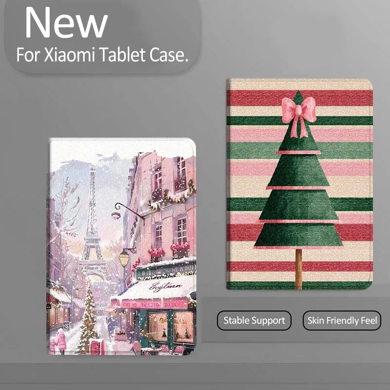 

Cartoon Bow Tree Stripe Tablet Case For Xiaomi Redmi Mini Pad SE K 2 4 5 6 7 8 2023 2025 11 8.8 11.2 10.1 Pro Gift