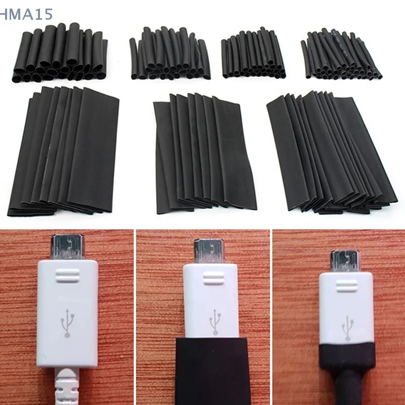 [EL]127Pcs Heat Shrink Tubing 2:1 Assortment Polyolefin Tube Car Cable Sleeving Wrap