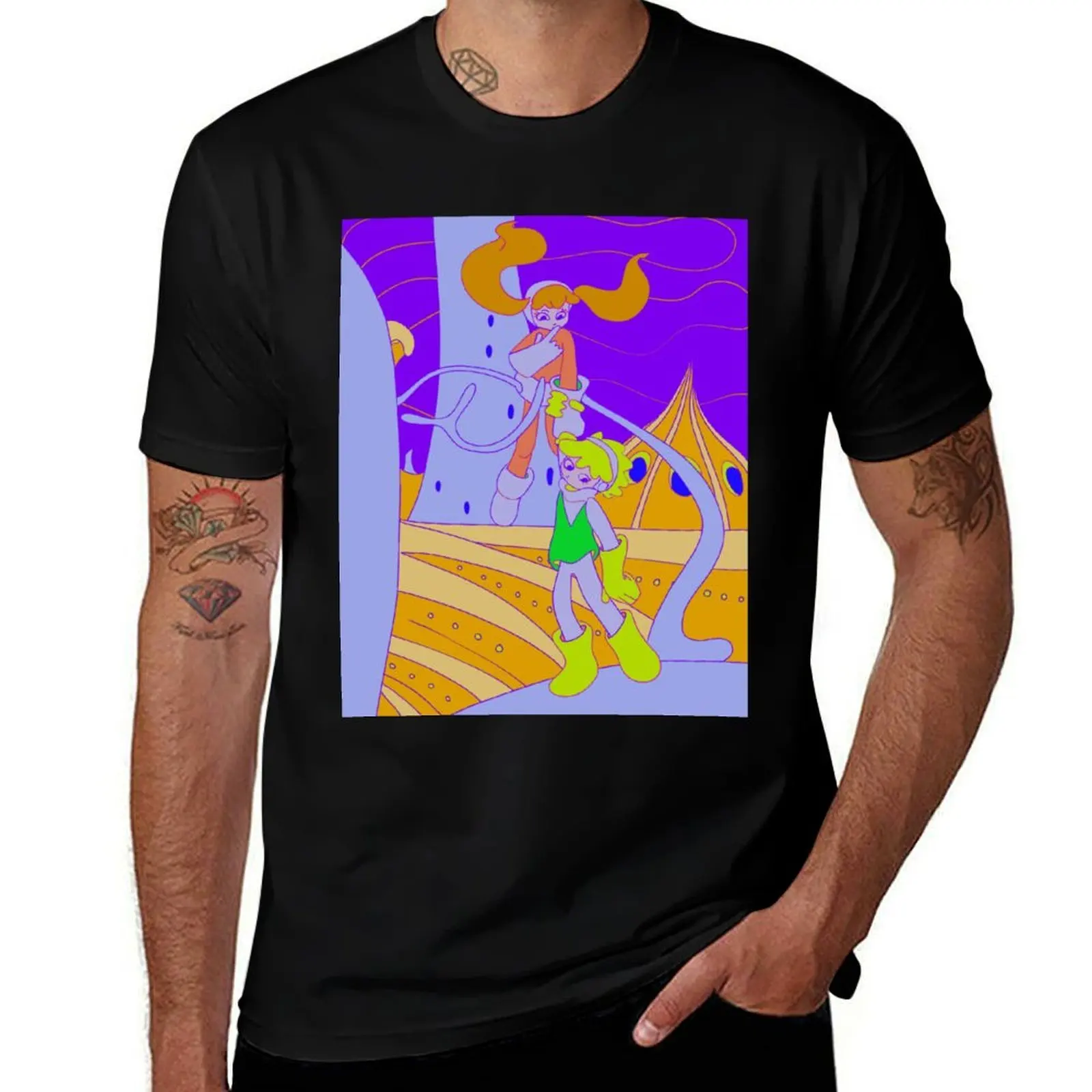 Kaiba frame redraw T-Shirt Work Casual Loose Fit T-Shirt