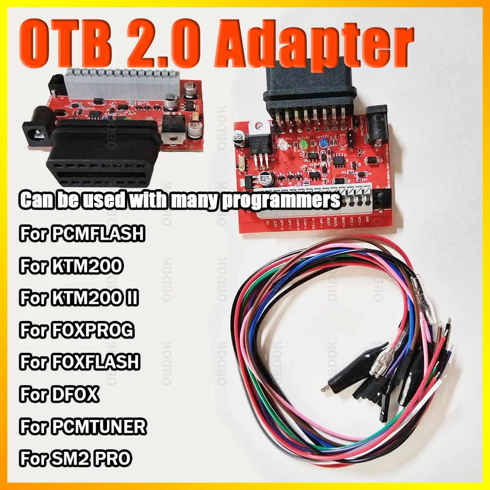 

НОВЫЙ адаптер OTB 2.0, обновленная версия OBD на Bench Adapter для KT200 KT200II для Fox-flash Foxprog ECU Programmer Tool, 3-ходовой загрузочный